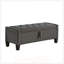 Banc de rangement avec repose-pieds avec charnière de sécurité, capacité de poids de 350 lb, sièges de hall d'entrée rembourrés pour la chambre à coucher et le salon