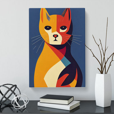 Cat Mid Century Vol.2 - Wrapped Canvas
