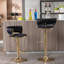 Ensemble de 2 tabourets de bar, avec repose-pieds chromé et base pivotante réglable en hauteur-2109375211
