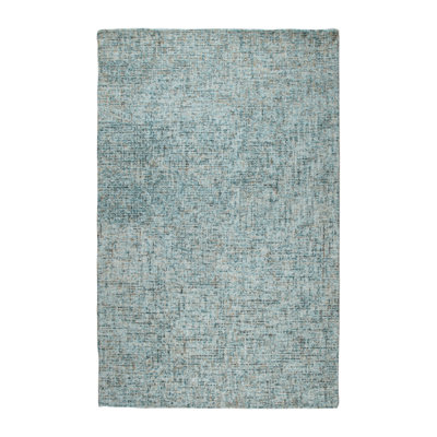 Tapis contemporain gris clair en laine touffeté à la main Deferiet