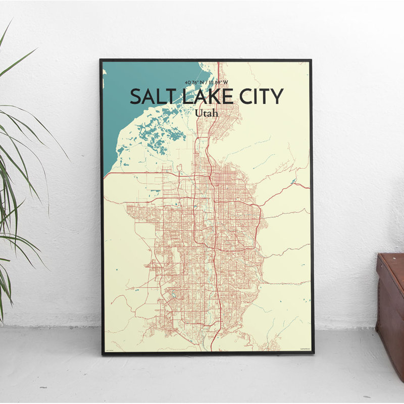 Salt Lake - No Frame Print, 43.2 cm H x 27.9 cm W x 0.1 cm D