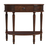 Mozart Demilune Console Table with Storage