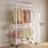 Classic White Steel Rolling Garment Rack with 3-Tier Adjustable Shelves, 2 Rods, and Side Hooks for Closet, Laundry, or Bedroom – 74.5 H-129455629