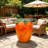 Carrot Shaped Side Table with Glass Top