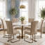 Ensemble de 6 chaises de salle à manger rembourrées en velours couleur avoine-1723194521-1723194523