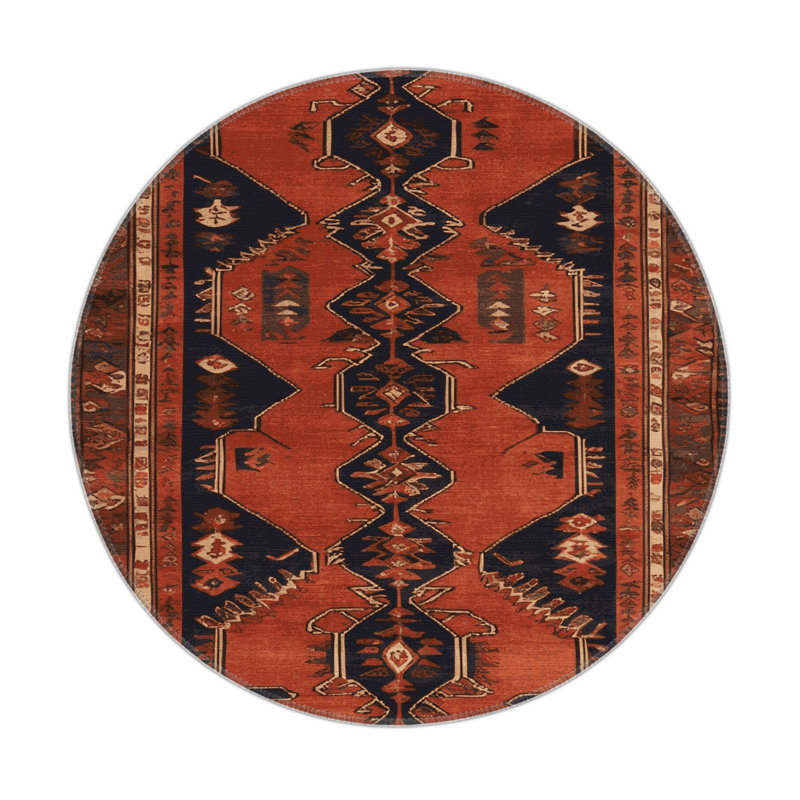 Turkish Brown Indoor and Outdoor Area Rug, Rectangle 5' x 7'