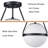Kiegan Glass Semi Flush Mount