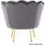Fauteuil demi-tonneau en velours touffeté-97667410