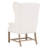Bahia Fabric Upholstered Wingback Arm Chair in White