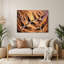 Oiseaux, oie égyptienne, art mural en métal brun-1295219467