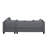 104.5" Upholstered Sofa,Chaise & Ottoman