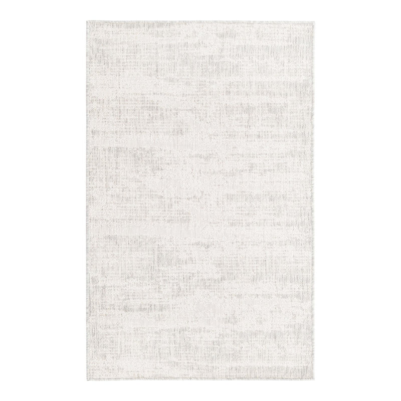 Bruss Gray Indoor/Outdoor Modern Rug, Rectangle 3'1" x 5'3"