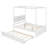 Wood Canopy Bed With Trundle Bed -72895108