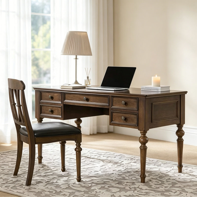 Bureau d'écriture Simple Retro, 30.7" H x 55.11" W x 27.55" D