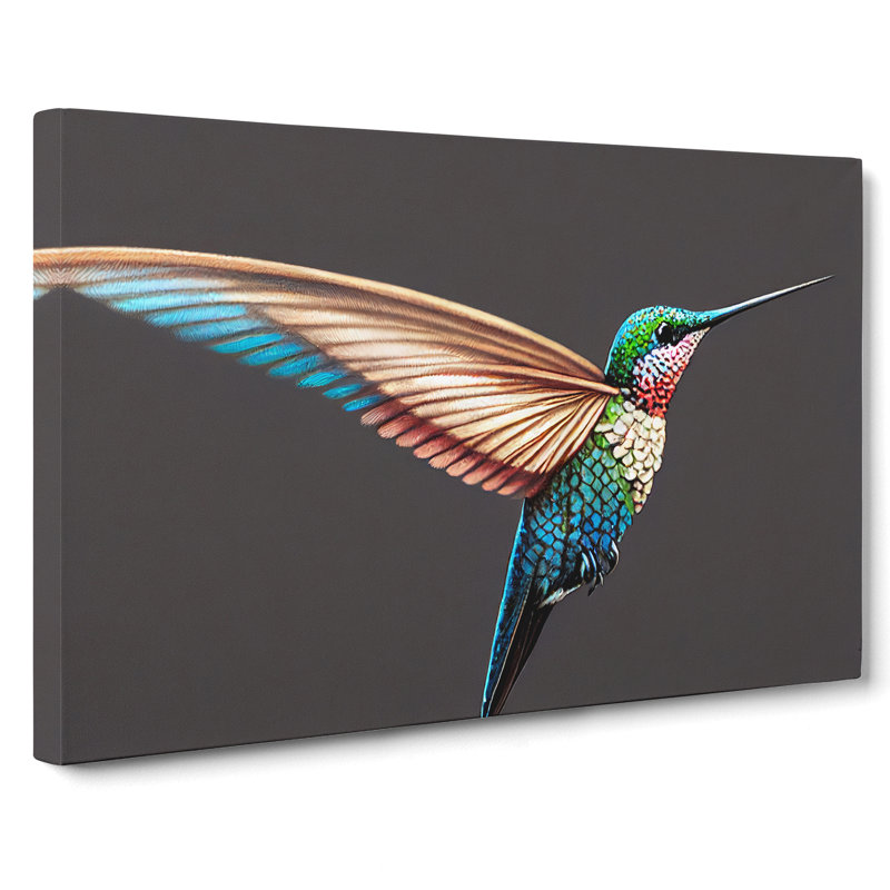 Seductive Hummingbird - Wrapped Canvas Print, 35cm H x 50cm W x 3cm D