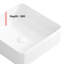 Lavabo vasque rectangulaire, 15 po x 15 po, en céramique de porcelaine blanche, conception rayée, facile à nettoyer et à entretenir, salle de bain moderne de style esthétique 15 po x 15 po, polyvalente pour les comptoirs, surface lisse