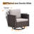 Kaelahni 4-Piece All Weather Wicker Patio Conversation Set With Swivel Gliders And Split Fire Pit Table-1880305075-1880305073