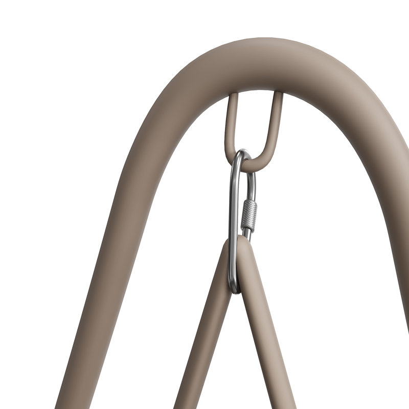 2 Person Porch Swing, Brown, Beige