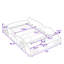 Lit plateforme double en bois pour voiture de course avec espace de rangement intégré et rails latéraux-1623338242