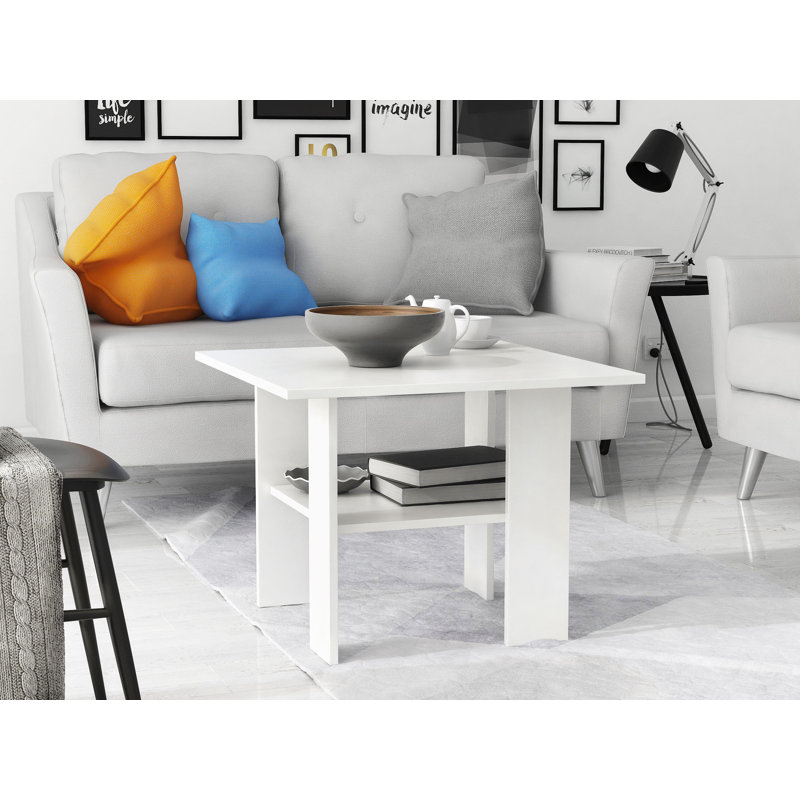 Four Leg Coffee Table, White