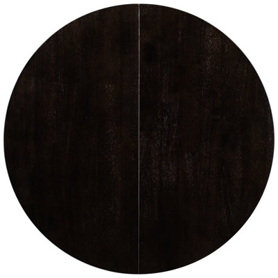 Round Extendable Dining Table In Style, Chic, 16" Leaf, Solid Wood, Accommodates 6, Adjustable 42 - 58 Inches , 42" 58", Oak Veneer, Poplar Frame