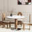 White Brown Sintered Stone Ash Iron Dining table-512936683