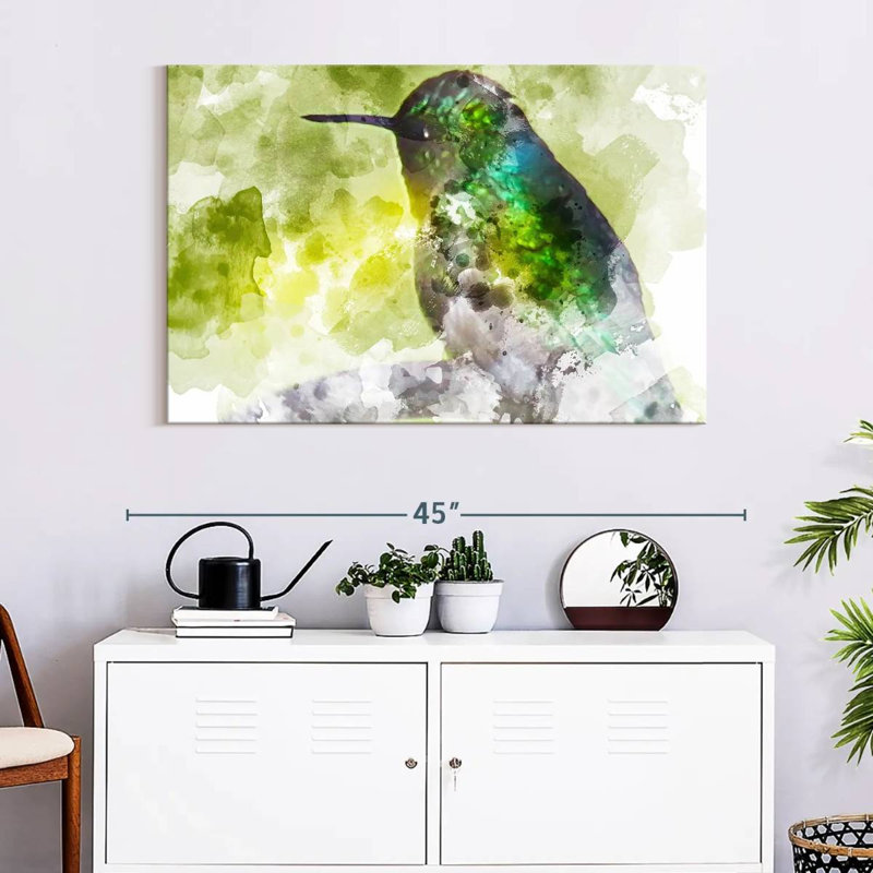 Hummingbird In Emerald, 26" H x 39" W