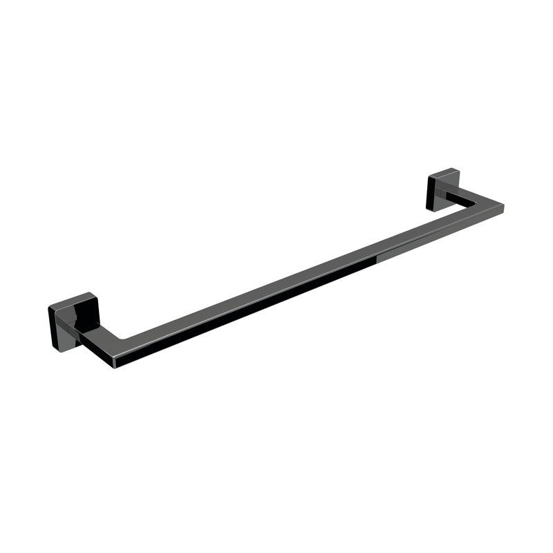 Barre à serviettes murale Dado, Noir mat, H 1,6 po x l 19,3 po x P 3,2 po