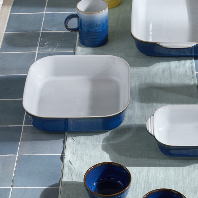 Denby Stoneware Square Oven Dish, Imperial Blue