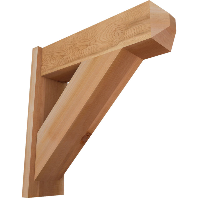 Artisan traditionnel en bois rustique, Cèdre rouge occidental l 7 1/2 po (lisse), P 26 po x H 26 po