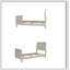 Moderne 1pc lit chambre à coucher lit-bateau tête de lit design blanc-1965735289