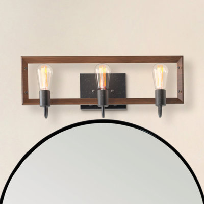 Picture Frame 3-Light Farmhouse Vanity Light
