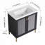 Freestanding Bathroom Vanity Plywood With Ceramic Sink