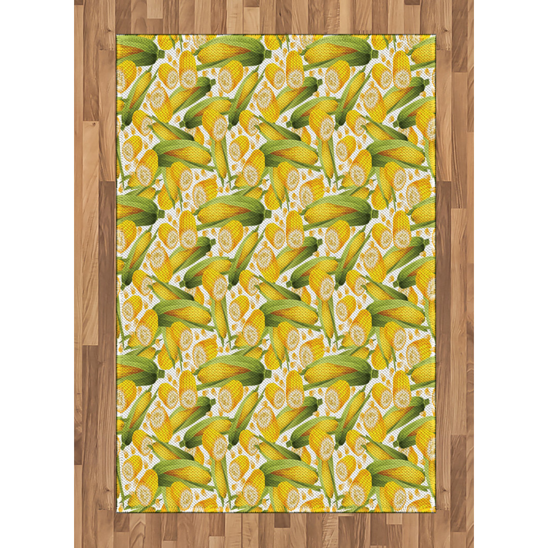 Kaylynn Flatweave Yellow/Green/White Rug