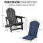 Ensemble de chaises d'extérieur Hdpe Adirondack avec coussins amovibles et porte-gobelet-169865176