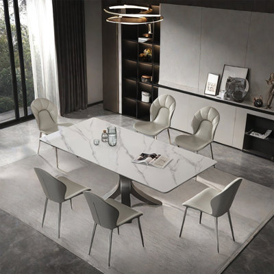 Italian style minimalist home dining table sets