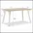 Contemporary Rectangular Dining Table, White And Natural Wood