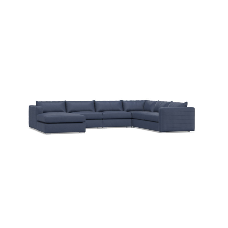 Sectional, Blue Chenille