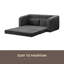 Canapé-lit escamotable pliable 71 po 2-en-1 avec accoudoirs et coussins de dossier, canapé-lit convertible en chenille désossé, avec matelas, lit de repos, canapé-lit, salon, chambre d'amis, dortoir-453794251