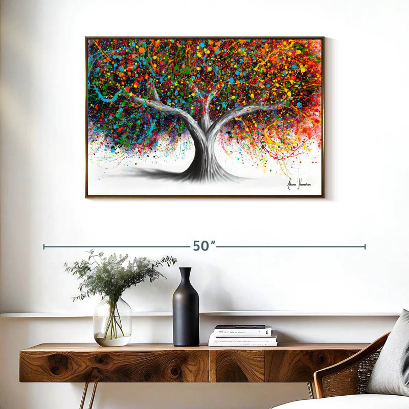 Arbre de célébration, Cadre flottant doré, 37 po x 25 po