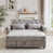 Tissu gris; velours