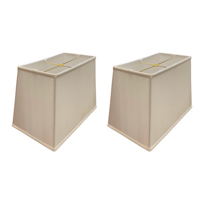 Royal Designs, Inc. BSO-756-16BG-2, abat-jour rectangulaire souple, (7 x 14) x (9 x 16) x 11, beige, paquet de 2