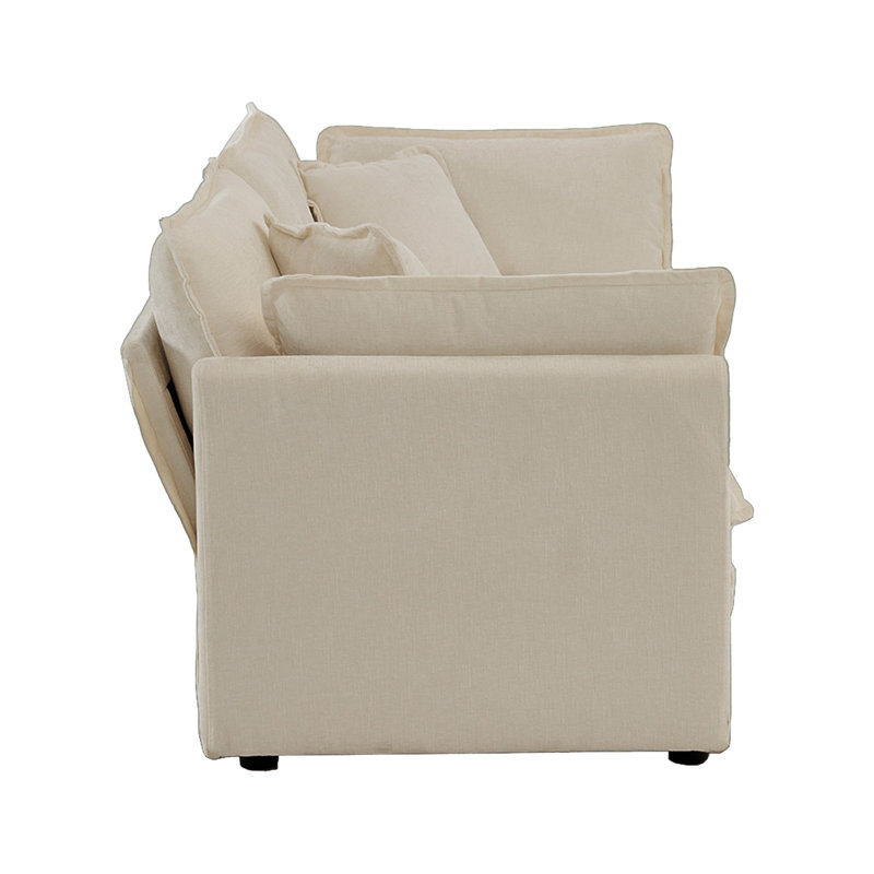 Sectional Sof Convertible Corner Couch Modern Minimalist Soft Sofa & Couch For Living Room, 33" H x 146.5" W x 35" D,, 4
