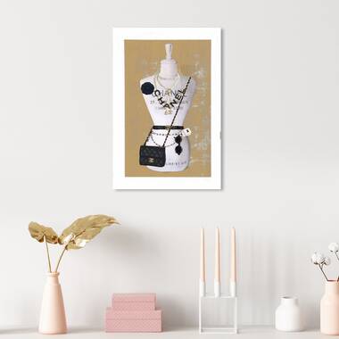 Oliver Gal 'What's On Your Mind Navy' Fashion and Glam Wall Art