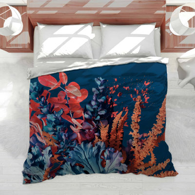 Coral Bedding Nature Comforter Contemporary