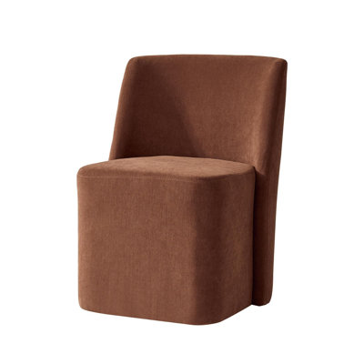 Chaise de salle à manger rembourrée avec roulettes H 32,75 po Leonas 