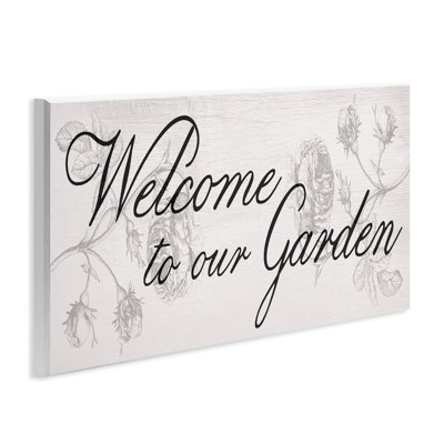 Vintage Welcome To The Garden Wall Plaque, design by Lil' Rue