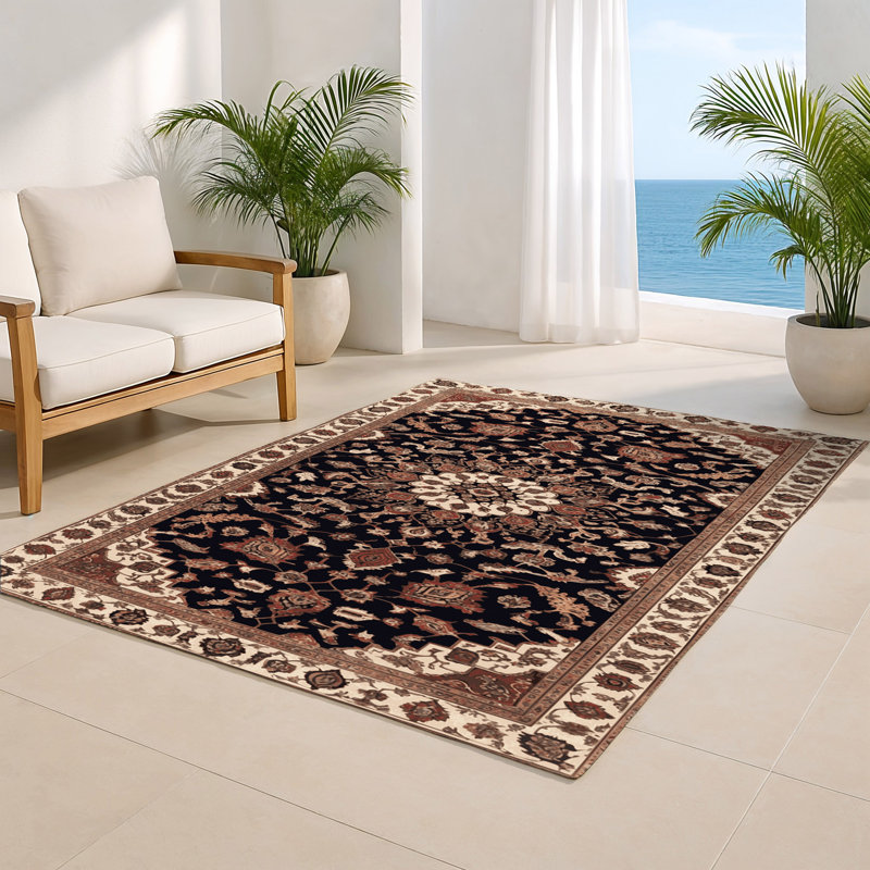 Tapis d'intérieur et d'extérieur brun Persian, Rectangulaire 2 pi x 3 pi