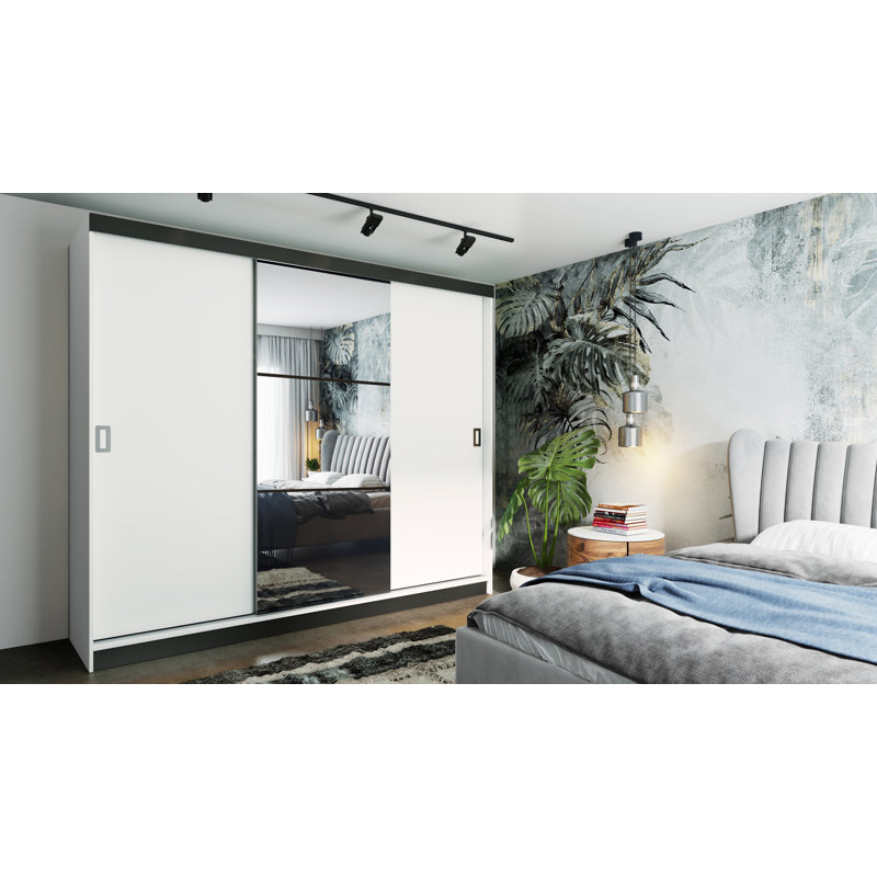 Makal 2 Door Solid + Manufactured Wood Wardrobe, White