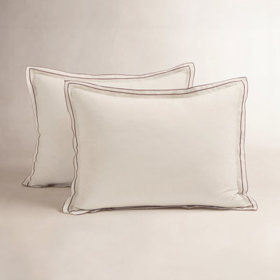 Hampton Double Flange Embroidered Contrast Edge Comforter 3 Pieces Set
